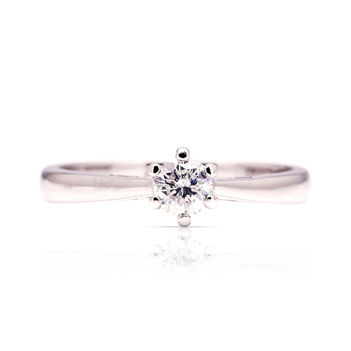 Vintage, 1990s solitaire diamond ring front