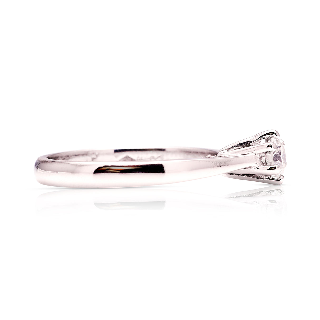 Vintage, 1990s solitaire diamond ring side