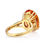 Vintage citrine cocktail ring, 18ct yellow gold