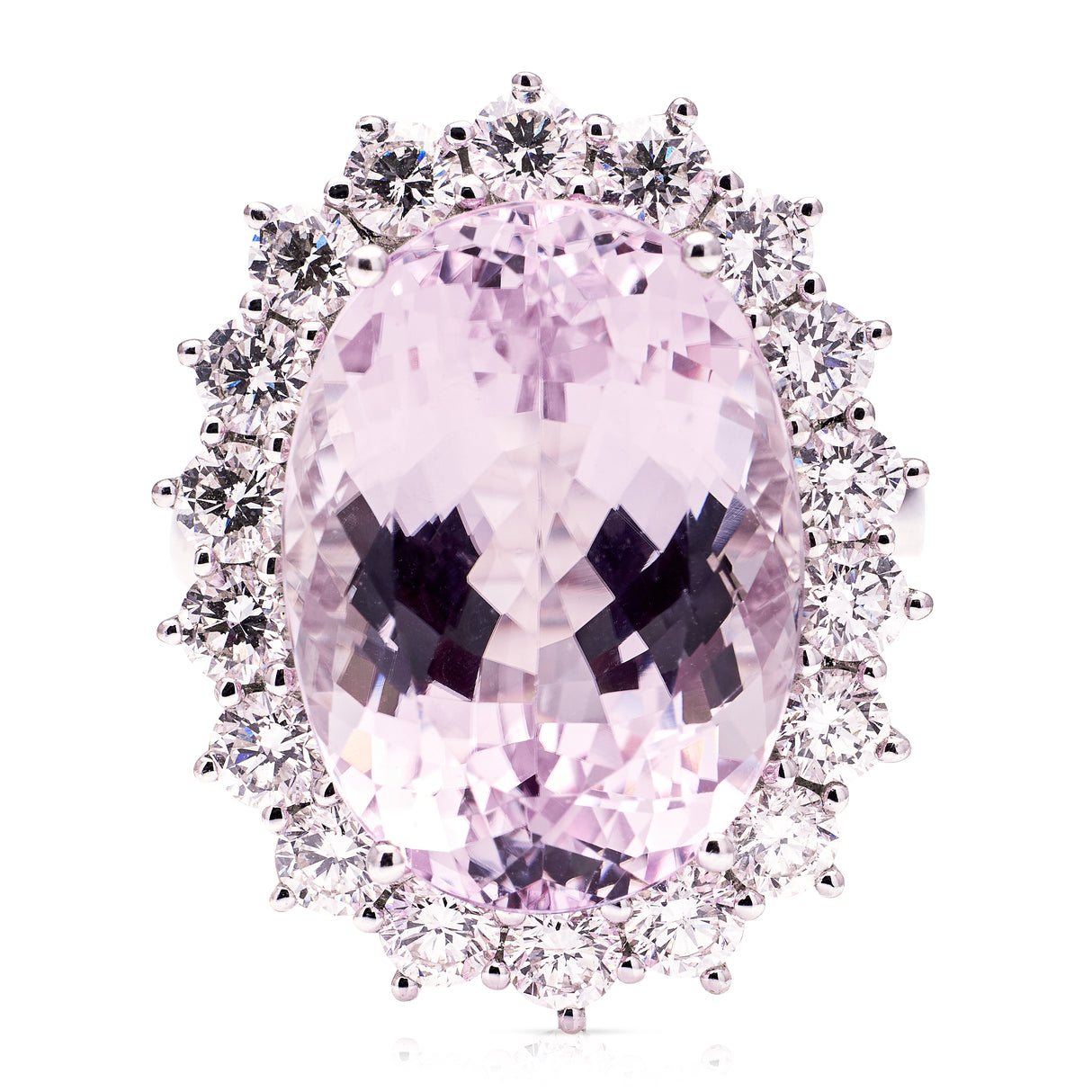 Vintage, 1980s morganite & diamond cluster ring
