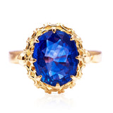 Vintage sapphire engagement ring, front view