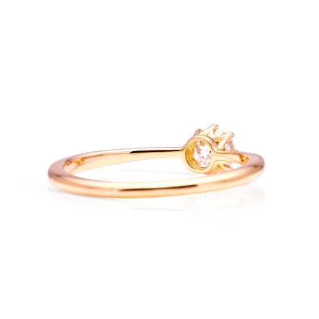Antique, Edwardian solitaire diamond ring, 18ct yellow gold back