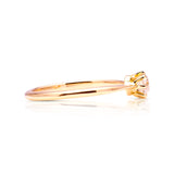 Antique, Edwardian solitaire diamond ring, 18ct yellow gold side
