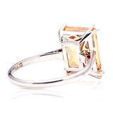 Vintage, imperial topaz single-stone ring