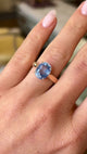 Vintage, 1980s cornflower-blue sapphire ring