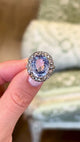 Antique, Early Victorian 9.65ct sapphire & diamond cluster ring
