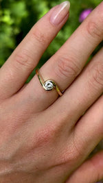 Vintage, 1990s diamond twist ring, 18ct yellow gold