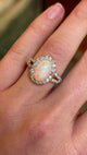 Antique, Victorian opal & diamond cluster ring