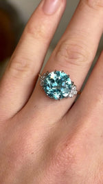 Antique, Edwardian zircon & diamond cocktail ring