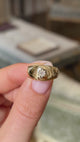 Antique, Victorian diamond solitaire gypsy ring