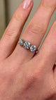 Vintage, Art Deco three-stone ring, platinum