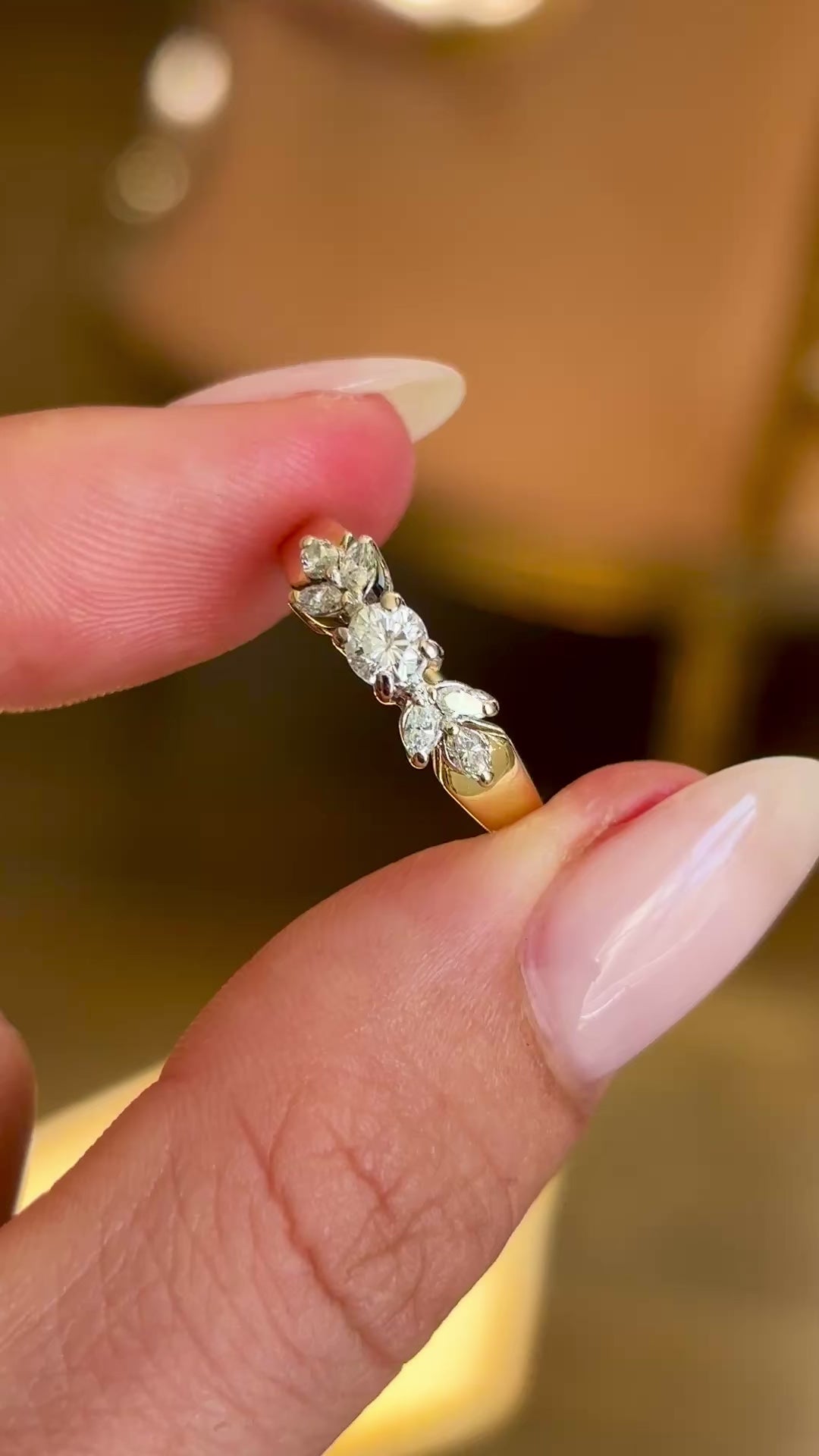 Vintage, 1980s diamond engagement ring