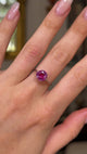 Antique, Edwardian, Sri Lankan 2.88ct Pink Sapphire Solitaire Ring, Silver
