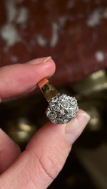 Vintage, 1980s diamond cluster ring