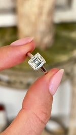 Vintage, Art Deco rare solitaire diamond ring