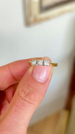 Vintage, 1990s three-stone diamond engagement ring