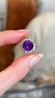 Antique, Victorian amethyst and diamond cocktail ring