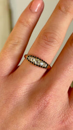Antique, 1930s five-stone diamond ring
