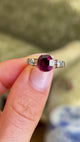 Antique, Georgian garnet & diamond ring