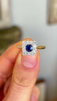 Antique, Edwardian sapphire & diamond cluster ring
