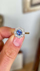 Antique, Edwardian sapphire & diamond daisy cluster ring