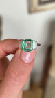 Vintage, 1980s emerald & diamond cluster ring