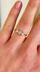 Antique, Edwardian three-stone diamond ring