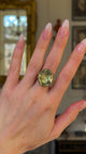 Antique, Georgian large foiled green paste ring, circa 1800