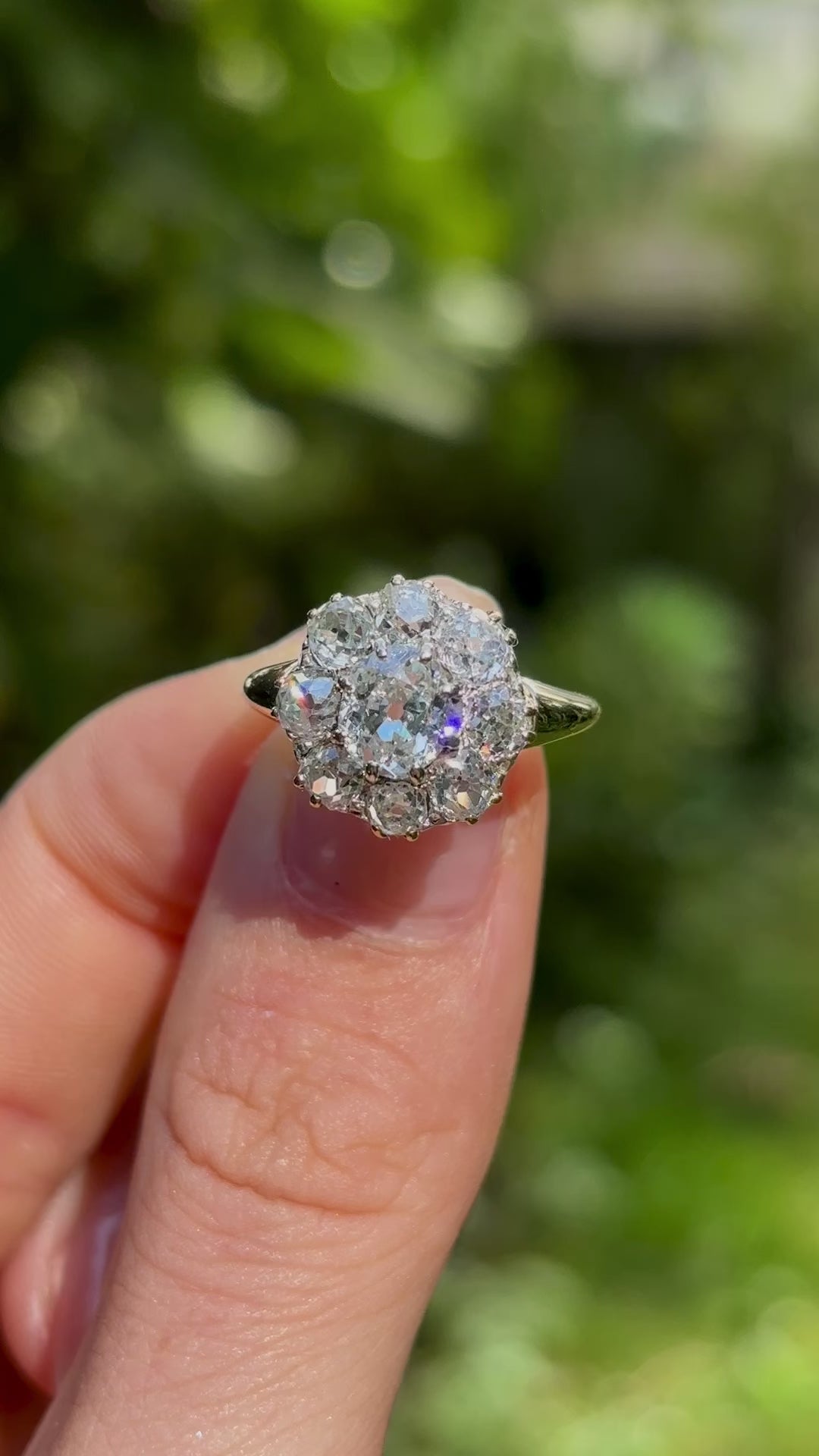 Antique, Victorian diamond cluster ring