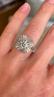 Vintage, 1950s diamond ballerina cluster ring