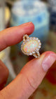 Antique, Victorian opal & diamond cluster ring