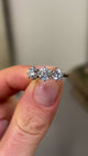 Vintage, Art Deco three-stone ring, platinum