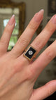 Art Deco, 14ct gold, diamond & onyx ring