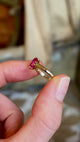 Antique, Victorian pink sapphire single-stone ring