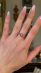 Antique, Victorian, Solitaire Diamond Engagement Ring, 18ct Yellow Gold worn on hand and rotated to give perspective.