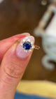 Vintage, 1970s sapphire & diamond cluster ring