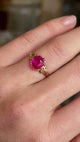 Antique, Edwardian single-stone pink ruby ring