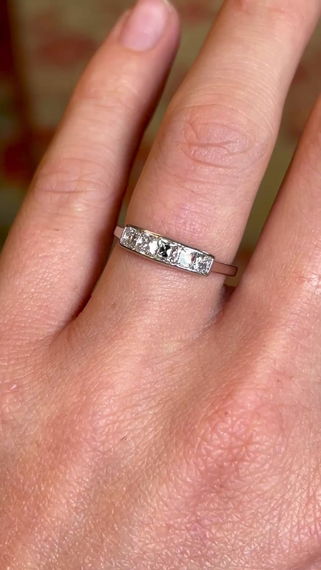 Vintage, Art Deco diamond five-stone ring