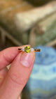 Oval-cut yellow sapphire & diamond three-stone ring