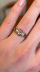 Antique, Georgian diamond & pearl three-stone ring