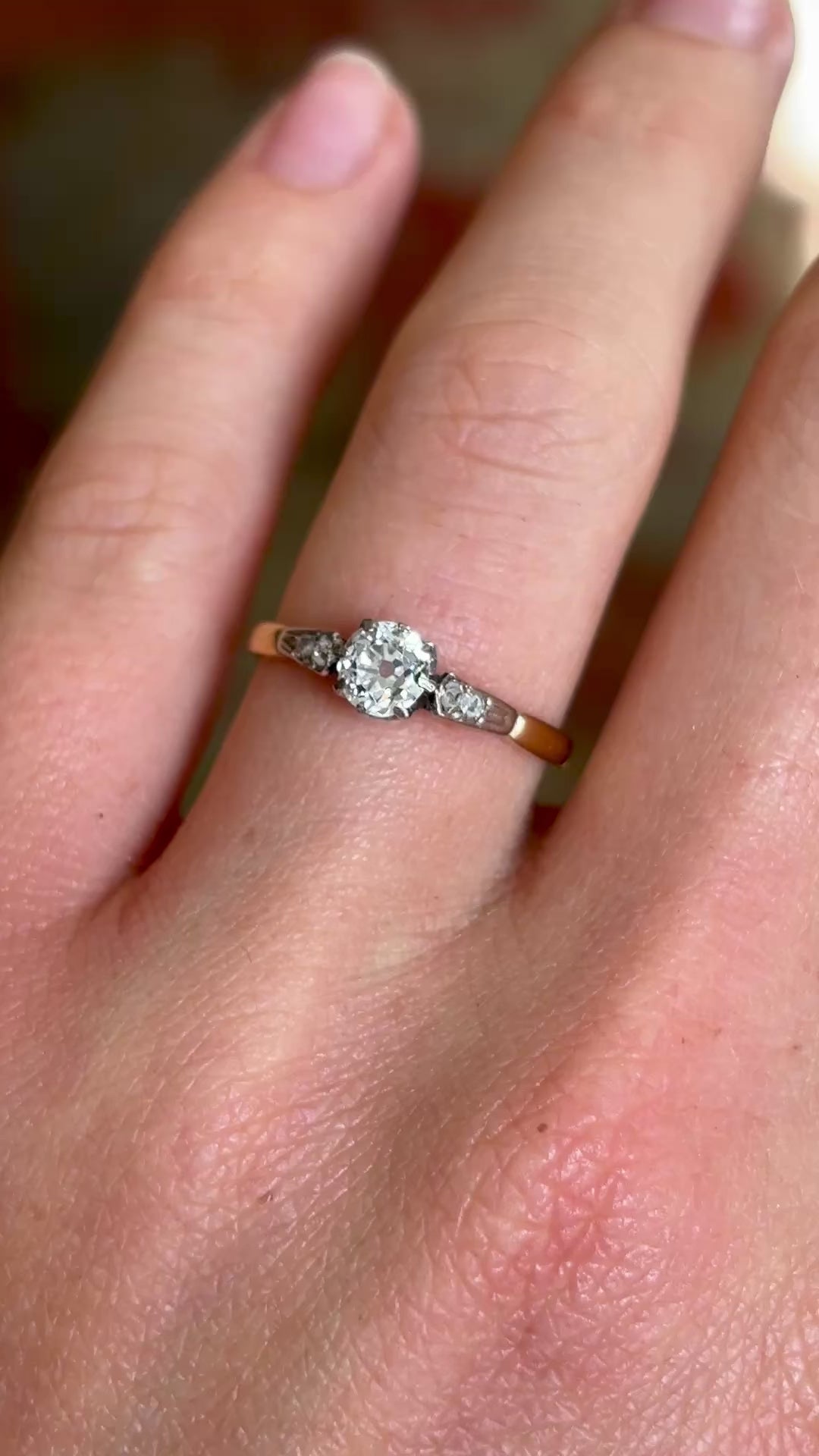 Antique, Edwardian diamond engagement ring