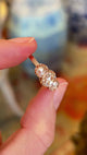 Antique, 1900s rose-cut diamond three-stone ring