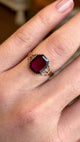 Antique, Victorian single stone garnet ring