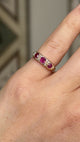 Antique, Edwardian ruby & diamond three-stone ring
