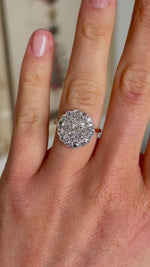 Antique, Edwardian old cut diamond cluster  ring