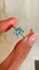 Vintage, 1990s aquamarine & diamond three-stone ring