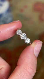 Vintage, Art Deco three-stone diamond ring
