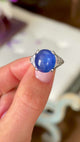 Vintage, Art Deco star sapphire and diamond ring