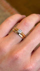 Vintage solitaire diamond engagement ring