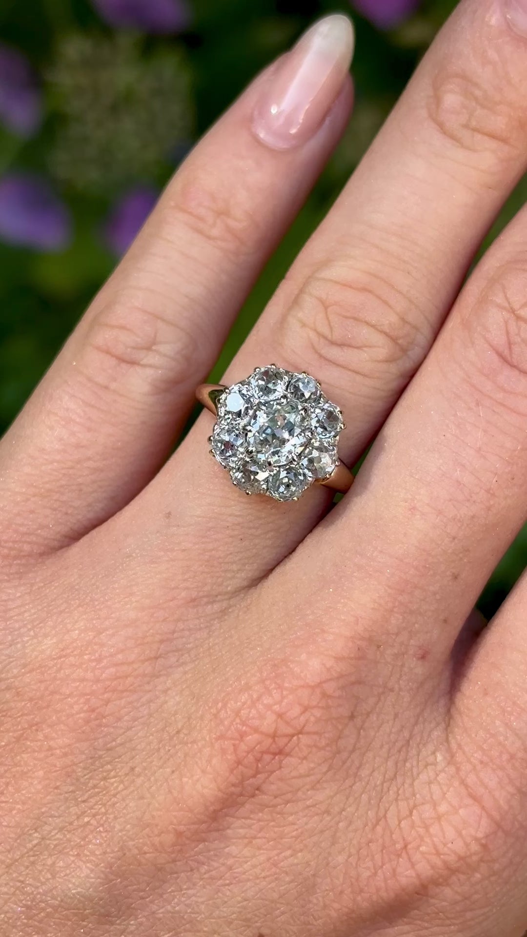 Antique, Victorian diamond cluster ring